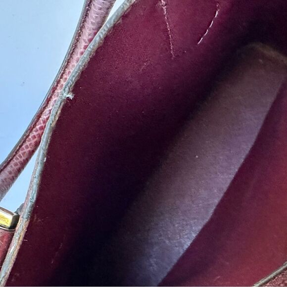 Michael Kors Adele Crossbody in Merlot Burgundy Metallic Snakeskin Patchwork - Picture 12 of 16